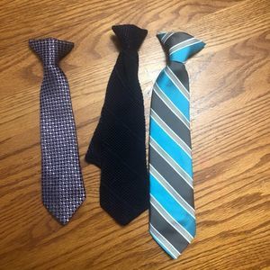 Boy clip on ties set of 3